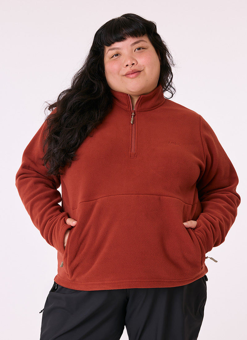 Sugarloaf Fleece Jumper - Terracotta
